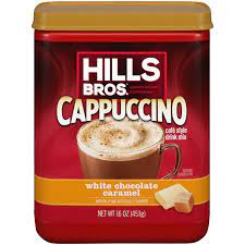 HILLS BRO CAPPUCINO WHITE CHOCOLATE CARAMEL 453G
