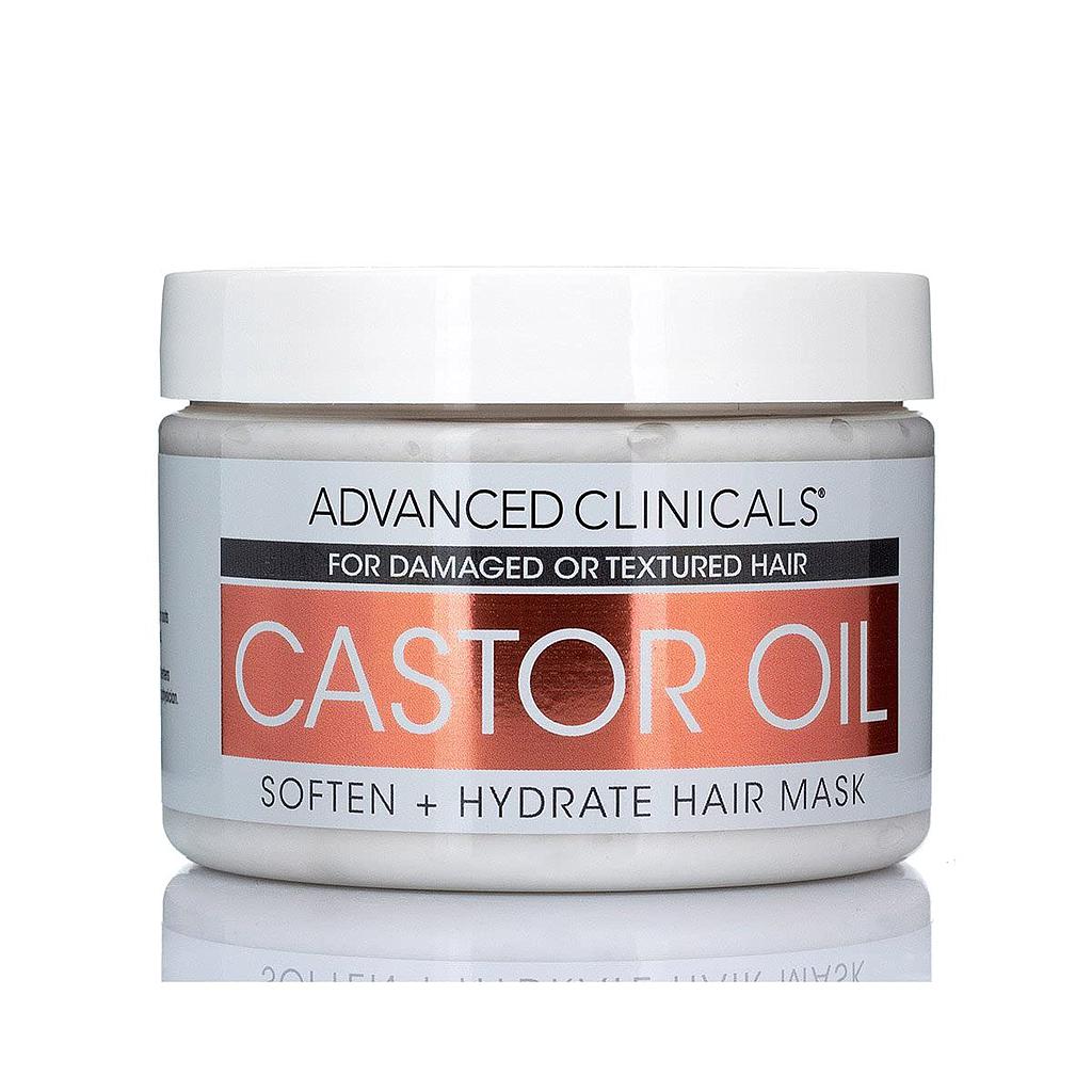 Advanced clinicals castor oil soften+hydrate hair mask 340g