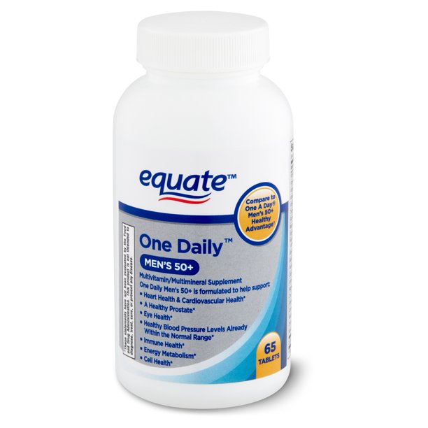 Equate one daily men’s 50+ 65 tablets