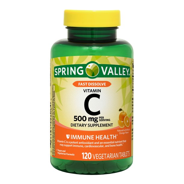 Spring valley vitamin C 500mg dietary 120 tablets