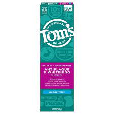 TOM'S ANTIPLAQUE &amp;WHITENING TOOTHPASTE PEPPERMINT 161.5g
