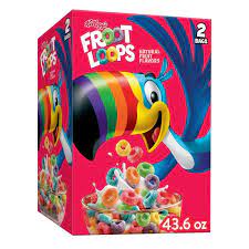 KELLOGG'S FROOT LOOPS SWEETENED MULTIGRAIN CEREAL 1.24KG