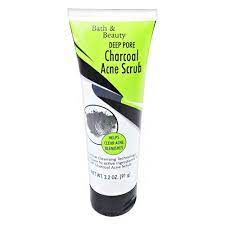 BATH &amp; BEAUTY DEEP PORE CHARCOAL ACNE SCRUB 91G