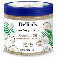 DR TEAL'S SHEA SUGAR SCRUB COCONUT OIL 538G