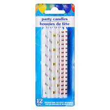 BOUGIE DE FETES JAUNE 12PC