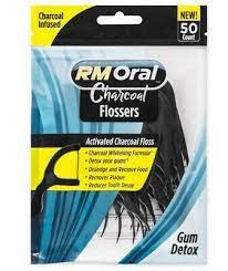 RM ORAL CHARCOAL FLOSSERS DETOX GUMS 50 COUNT