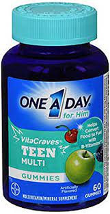 ONE A DAY FOR HIM VITACRAVES TEEN 60GUMS