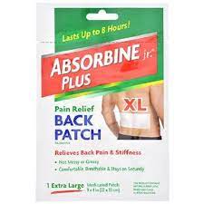 ABSORBINE JR PLUS PAIN RELIEF BACK PATCH