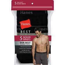 HANES BEST 5 BOXER BRIEFS OUR  BEST M