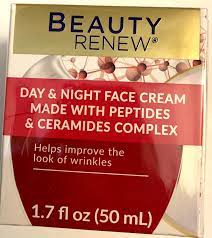 BEAUTY RENEW DAY&amp; NIGHT FACE CREAM MADE WITH PEPTIDES &amp; CERAMIDES COMPLEX 50ML