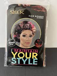 SLEEK HAIR BONNET pink/black