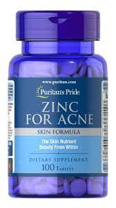 PURITAN’S PRIDE ZINC FOR ACNE 100 TABLETS