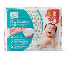 TINY BUNDLES SOFT FIT  38 DIAPERS( COUCHE)