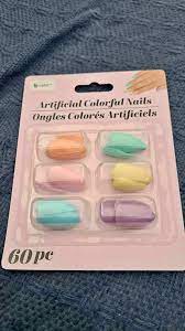 B.COLOR ARTIFICIAL COLORFUL NAILS 60PC