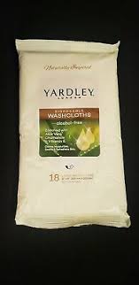 YARDLEY WASHCLOTHS ALCOHOL-FREE 18
