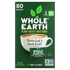 WHOLE EARTH PLAN-BASED SWEETENER 80 PACK ZERO CALOORIES 160G