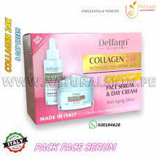 DELFANTI MILANO COLLAGEN 24K  WITH HYALURONIC ACID FACE SERUM&amp;DAY CREAM 30ML ET 50ML
