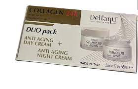 DELFANTI COLLAGEN 24K DUO PACK ANTI AGING DAY AND NIGHT CREAM 2*50ML