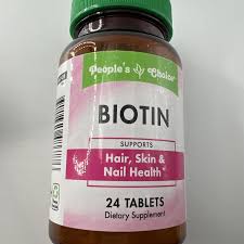 PEOPLE'S CHOICE BIOTIN HAIR,SKIN,NAIL HEALTH 24 TABLETS