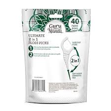 GURU NANDA ULTIMATE 2 IN1 FLOSS PICKS (40 FLOSS)