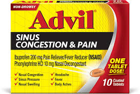 ADVIL SINUS CONGESTION &amp; PAIN 10