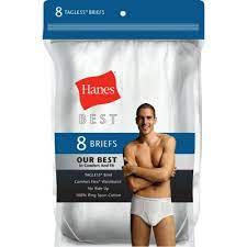 HANES 8 BRIEFS WHITE(DESSOUS HOMME/BLANC) XLARGE