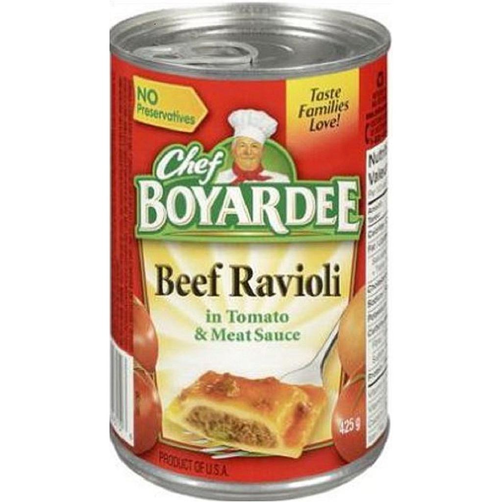 L. BEEF RAVIOLI IN TOMATO&amp;MEAT SAUCE 425G