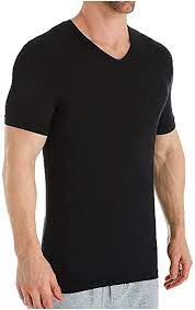 BLACK V NECK T SHIRTS (CALVIN KLEIN) L NOIR