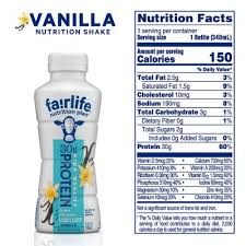 FAIRLIFE PROTEIN SHAKE VANILLE