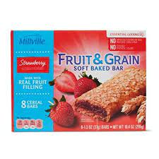 MILLVILLE CEREAL BAR FRUIT STRAWBERRY