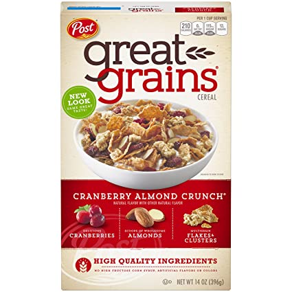 POST GREAT  GRAIN CRANBERRY ALMOND, CRUNCH 396G  884912002372