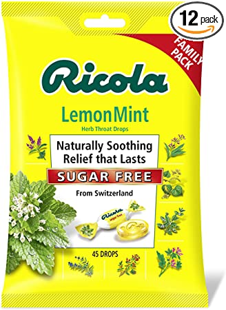 RICOLA LEMON MINT NATURALLY (BONBON SANS SUCRE)