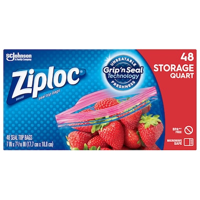 SCJOHNSON ZIPLOC SLIDER STRONG ENOUGH TO STAND &amp; FILL