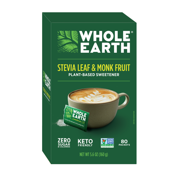 WHOLE EARTH STEVIA LEAF &amp; MONK FRUIT