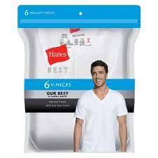 HANES BEST 6 T-SHIRTS BLANC (L)